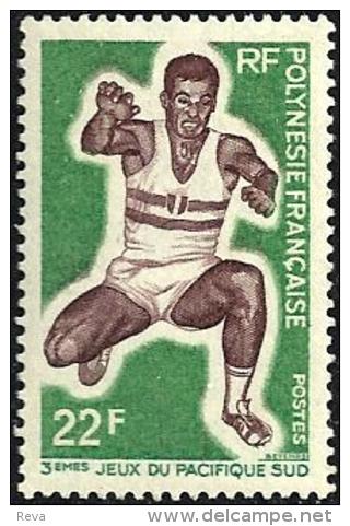 POLYNESIE FRANCAISE 3EMES JEUX SP GAMES MAN SPORT SET OF 1 22 FR STAMP ISSUED 1970's5 SG100 MINT READ DESCRIPTION !! - Unused Stamps