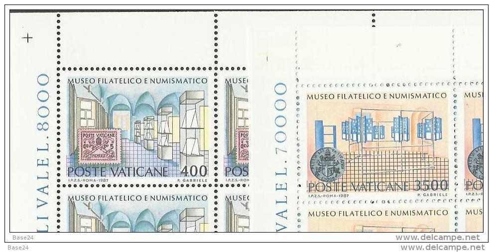 1987 Vaticano Vatican MUSEO FILATELICO  PHILATELIC MUSEUM 20 Serie Di 2v. In Foglio MNH** Sheet - Nuovi