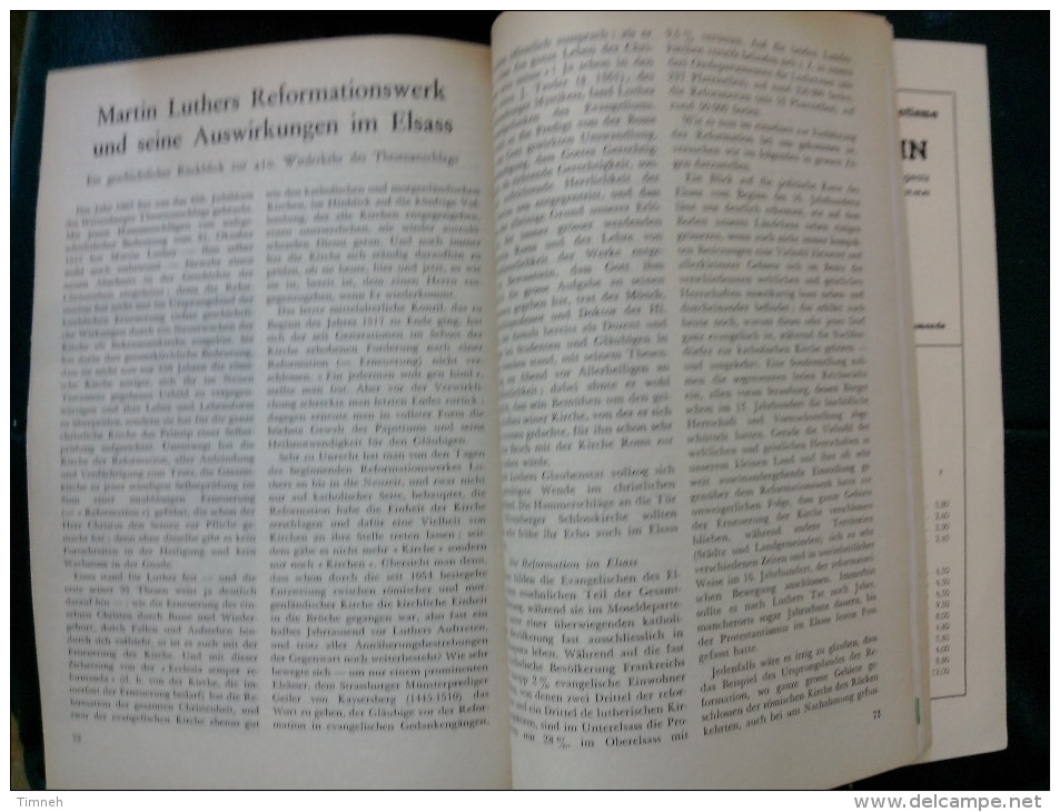 EN ALLEMAND 1968 ALMANACH DE L' EGLISE EVANGELIQUE LUTHERIENNE Succède Aux Almanachs De Strasbourg KEMPF OBERLIN ALSACE - Cristianesimo