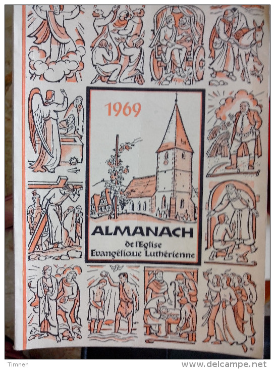 EN ALLEMAND 1969 MANACH DE L' EGLISE EVANGELIQUE LUTHERIENNE Succède Aux Almanachs De Strasbourg KEMPF OBERLIN ALSACE - Christianisme