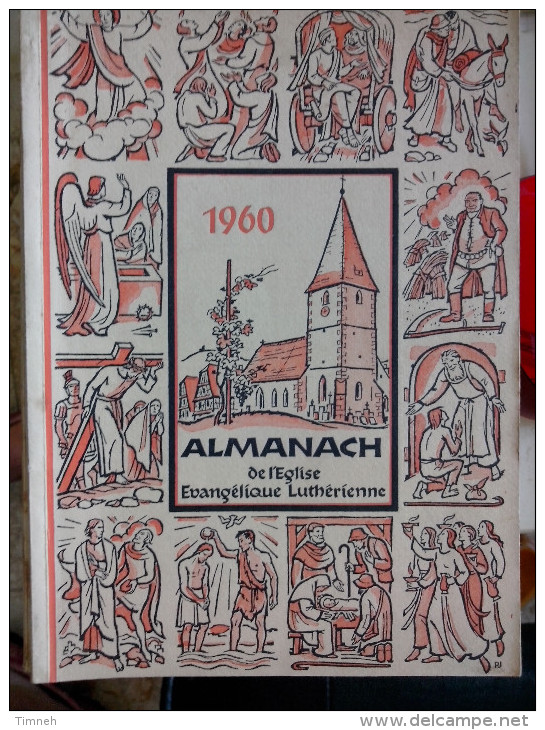 EN ALLEMAND 1963 ALMANACH DE L' EGLISE EVANGELIQUE LUTHERIENNE Succède Aux Almanachs De Strasbourg KEMPF OBERLIN ALSACE - Cristianesimo