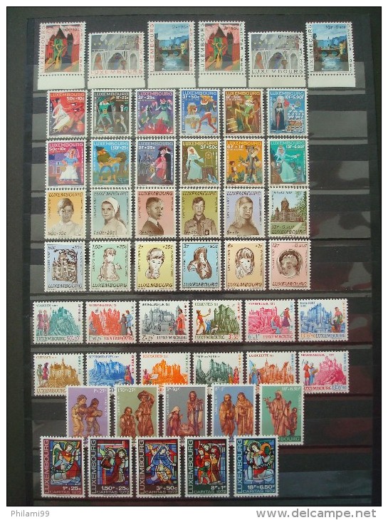 LUXEMBURG / 9 SETS CARITAS 1964->1972 / MNH ** - Collections