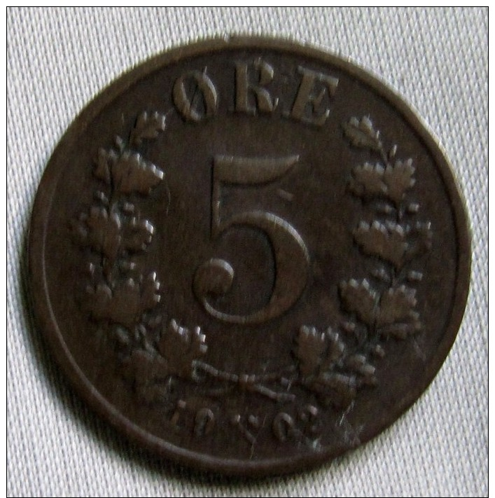 NORWAY 1902 - 5 ORE - Norway