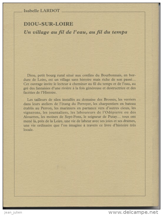 03 - DIOU SUR LOIRE  -  Monographie -  Un Village au fil de l´eau , au fil du temps  - 2000  - 10 scans