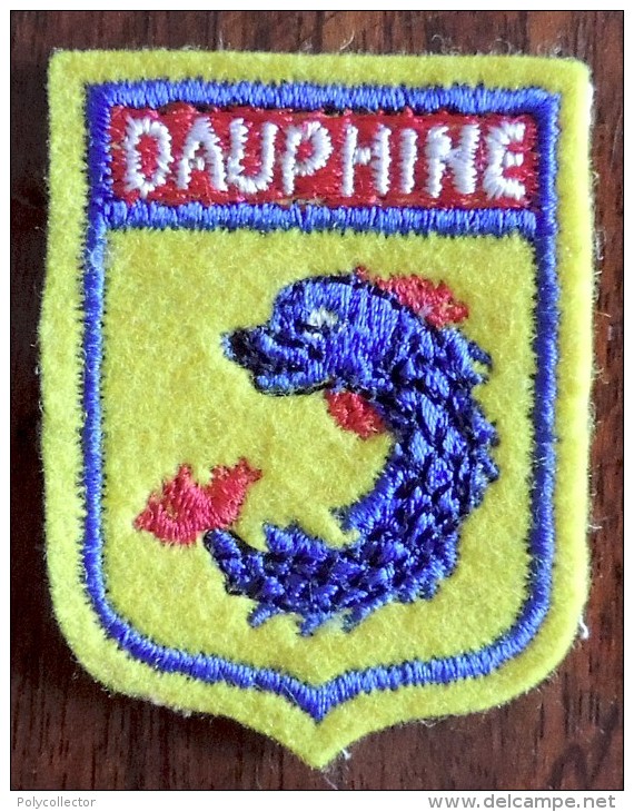 Patch Écusson Tissu Touristique : France - Dauphiné - Blason - Dauphin - Blazoenen (textiel)
