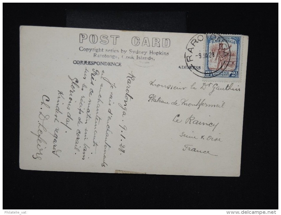 RAROTONGA - Carte Postale Photo Très Rare De Rarotonga En 1928 Pour La France - Pas Commun - Voir Lot P7905 - Autres & Non Classés