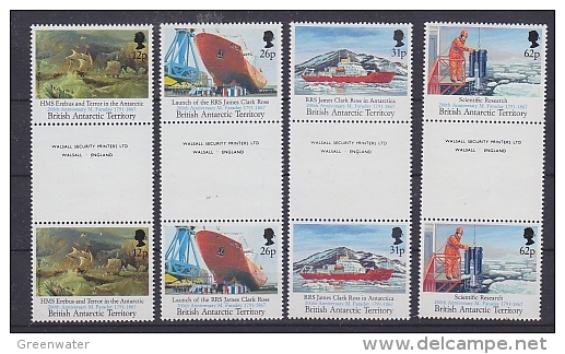 British Antarctic Territory 1991 200th Anniversary M. Faraday 4v Gutter ** Mnh (22882) - Unused Stamps