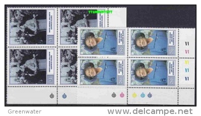 South Georgia 1990 Queen Mother 2v Bl Of 4  (corners) ** Mnh (22884) - Georgias Del Sur (Islas)