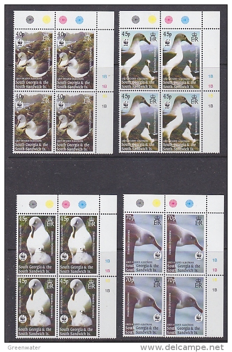 South Georgia 2003 WWF/Grey Headed Albatross 4v Bl Of 4 ** Mnh (22885) - Géorgie Du Sud