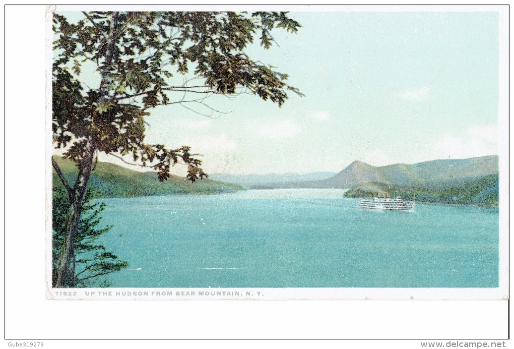 UNITED STATES 1921-  VINTAGE POSTCARD -NEW YORK:UP THE HUDSON FROM BEAR MOUNTAIN  SENT TO ARGENTINA W 5 STS OF1 CPOSTM N - Autres Monuments, édifices