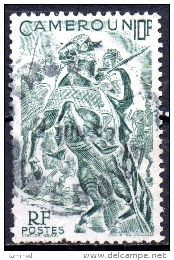 CAMEROUN 1946 Lamido Horseman - 10f  - Green FU - Used Stamps