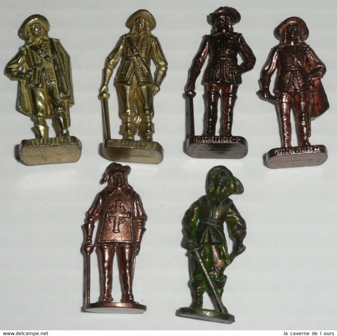 Lot 6 Figurines Métal Kinder Vintage Musketeer Moschettiere N°1 2 3 & 4 Scame, Mousquetaires Mousquetaire - Metalen Beeldjes