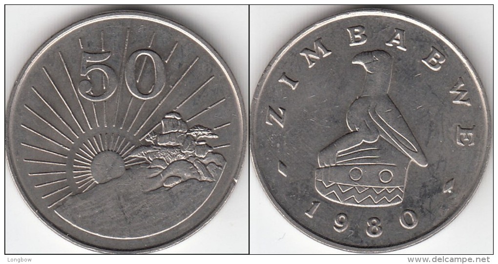 Zimbabwe 50 Cents 1980 Km#5 - Used - Zimbabwe