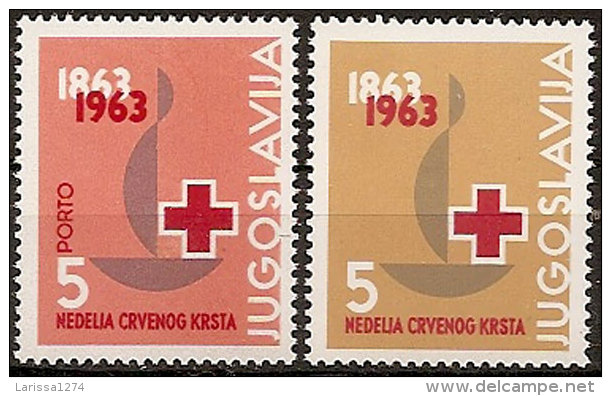 Yugoslavia 1963 Red Cross Surcharge Set MNH - Ungebraucht