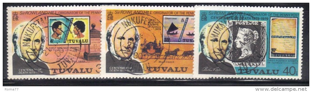 W2971 - TUVALU 1979 , Rowland Hill Serie 119/121 Usata - Tuvalu