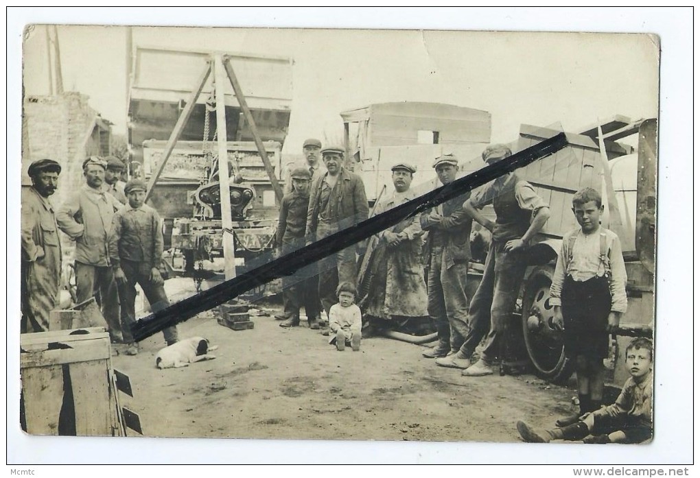 Carte Photo à Identifier Qui était Avec Des Cartes De Meaux - Véhicules,camions- - Camions & Poids Lourds