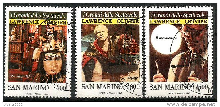 1990 SAN MARINO I Grandi Dello Spettacolo Serie Completa Usata - Used Stamps