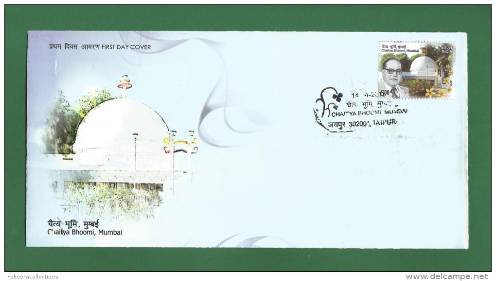 INDIA 2013 Inde Indien - CHAITYA BHOOMI MUMBAI - FDC MNH ** - Memorial To B R Ambedkar, Plant, Flower Memorial - As Scan - Cartas & Documentos