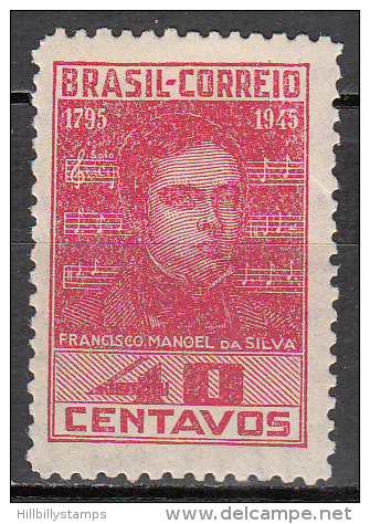 Brazil    Scott No. 633   Unused Hinged     Year  1945 - Ongebruikt