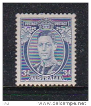 Australia 1937-49 ASC 181, King George VI Three Pence Blue Die II  Mint Hinged - Nuevos