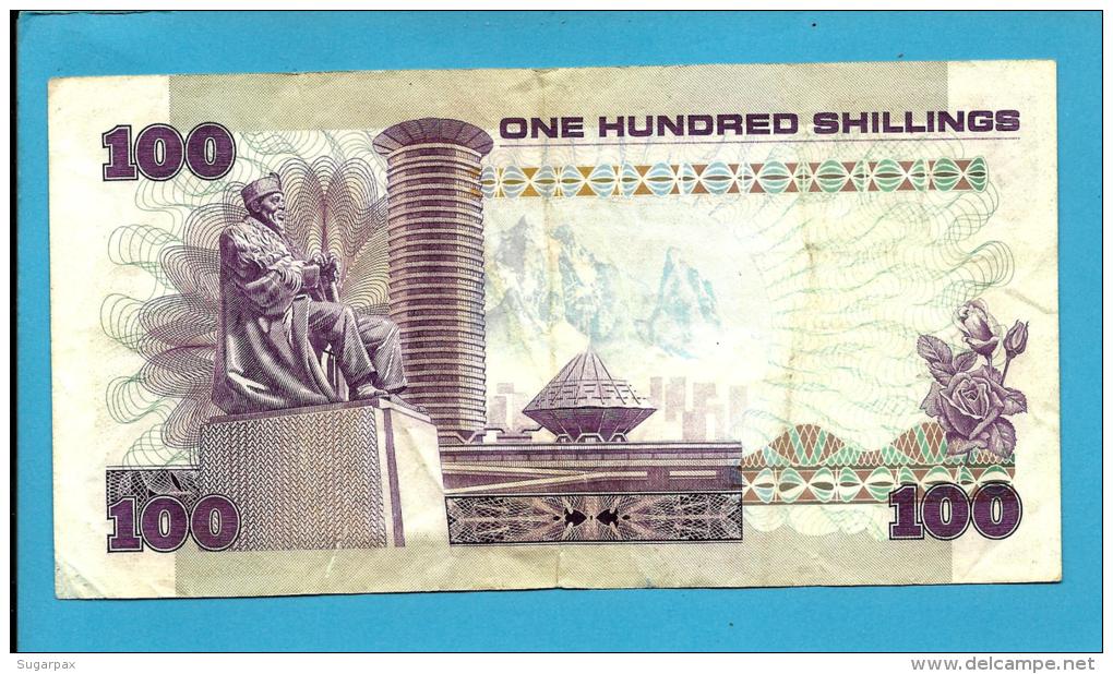 KENYA - 100 Shillings - 01.06.1981 - Pick 23.b - President Daniel Toirotich Arap Moi - 2 Scans - Kenia