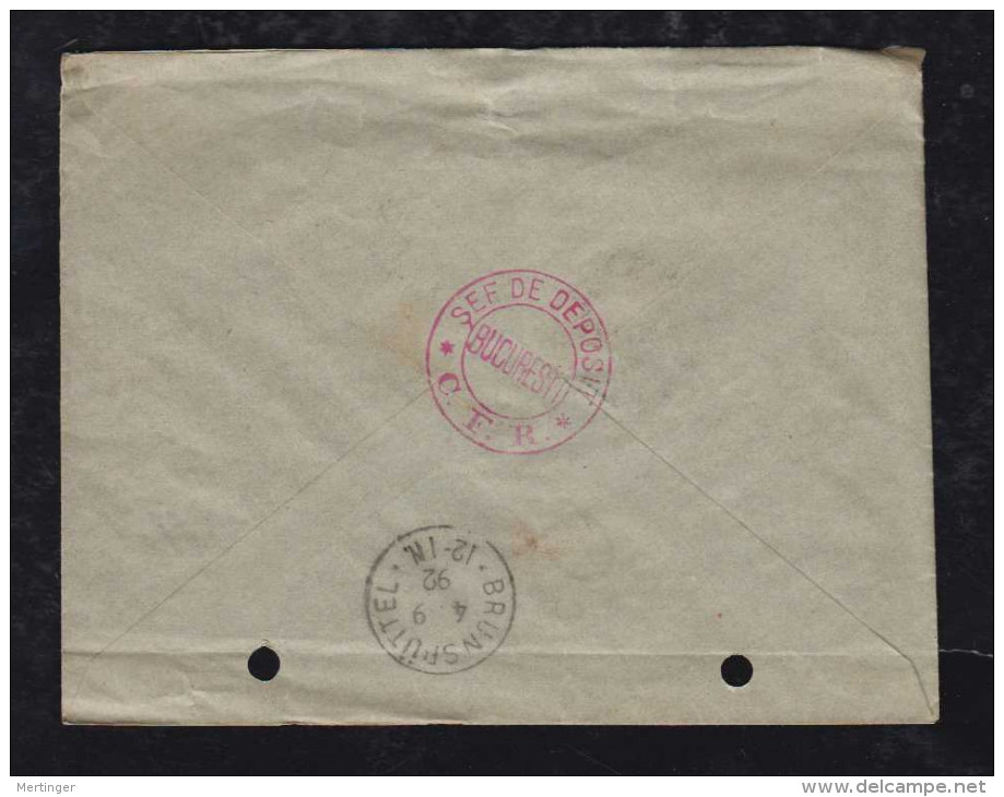 Rumänien Romania 1892 Cover BUCURESTCI Train Station Postmark To BRUNNSBUETTEL Germany - Lettres & Documents