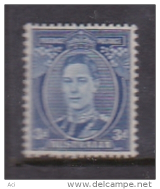 Australia 1937-49 King George VI Perforated 14x15, ASC 189 King George VI 3d Blue MNH - Nuevos