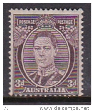 Australia 1937-49 King George VI Perforated 14x15, ASC 190 King George VI 3d Brown White Face MNH - Nuevos
