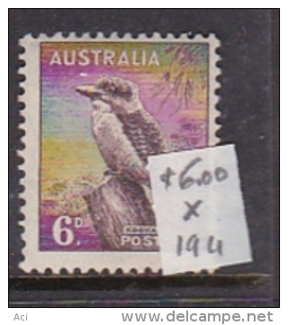 Australia 1937-49 King George VI, ASC 194 6d Kookaburra Mint Hinged - Nuevos