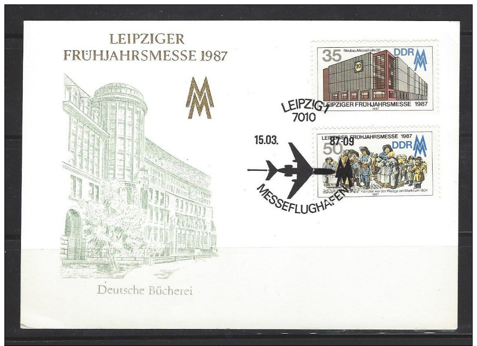 DDR FDC Mi-Nr. 3080 - 3081 Leipziger Frühjahrsmesse - Stempel Messeflughafen - Postales - Nuevos