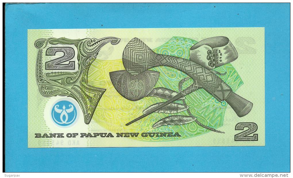 Papua New Guinea - 2 Kina - ND ( 1996 ) - Pick 16.b - Sign. 7 - Polymer Plastic - Bird Of Paradise - 2 Scans - Papua New Guinea