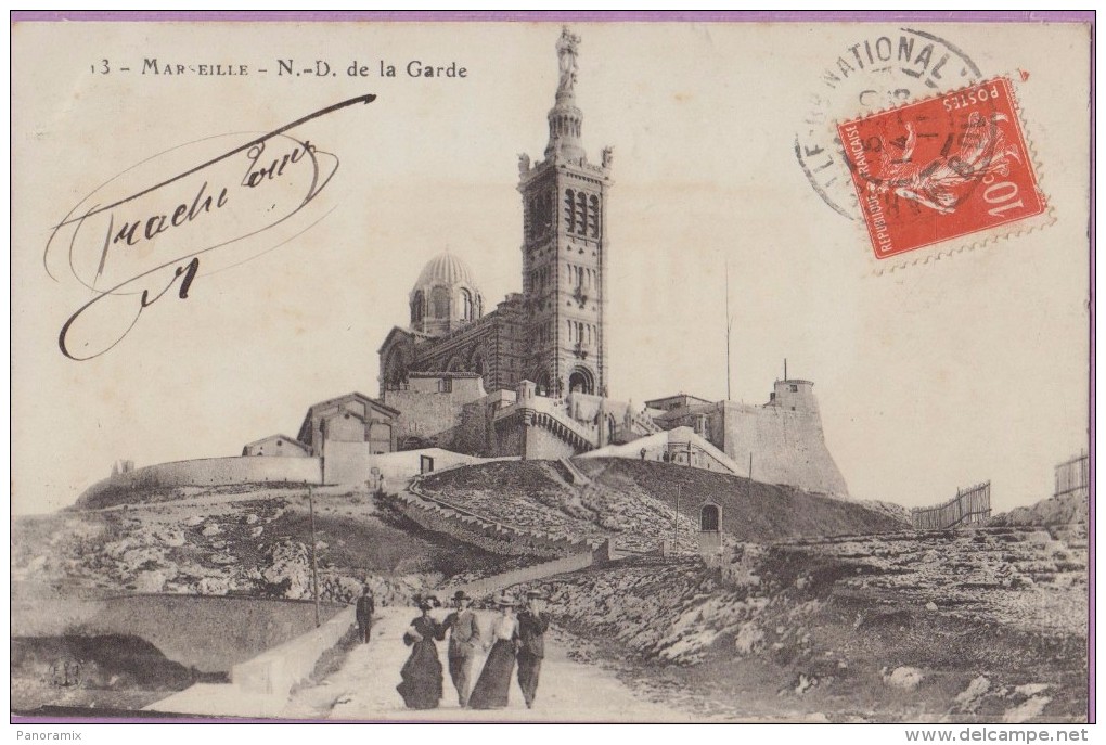 13  °°  Marseille   :-  La  Montée  Vers  Notre-Dame  De  La  Garde *   écrite   14 05 1911   ***   T B E - Monumenten