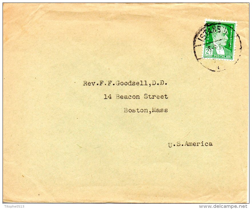 TURQUIE. N°808 Sur Enveloppe Ayant Circulé. Atatürk. - Cartas & Documentos