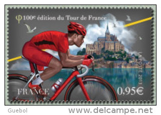 France N° 4762 ** Sport - Cyclisme. Centième Tour De France. Le Maillot Rouge, Plus Combatif Devant Le Mont-Saint-Michel - Unused Stamps