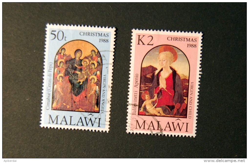 Malawi - Noel 1988 2 Stamps (higher Values Of The Serie) - Malawi (1964-...)