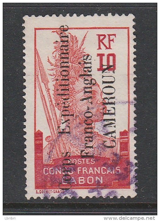 CAMEROUN N° 42 10C ROUGE ET CARMIN SURCHARGE CORPS EXPÉDITIONNAIRE FRANCO ANGLAIS OBL - Used Stamps