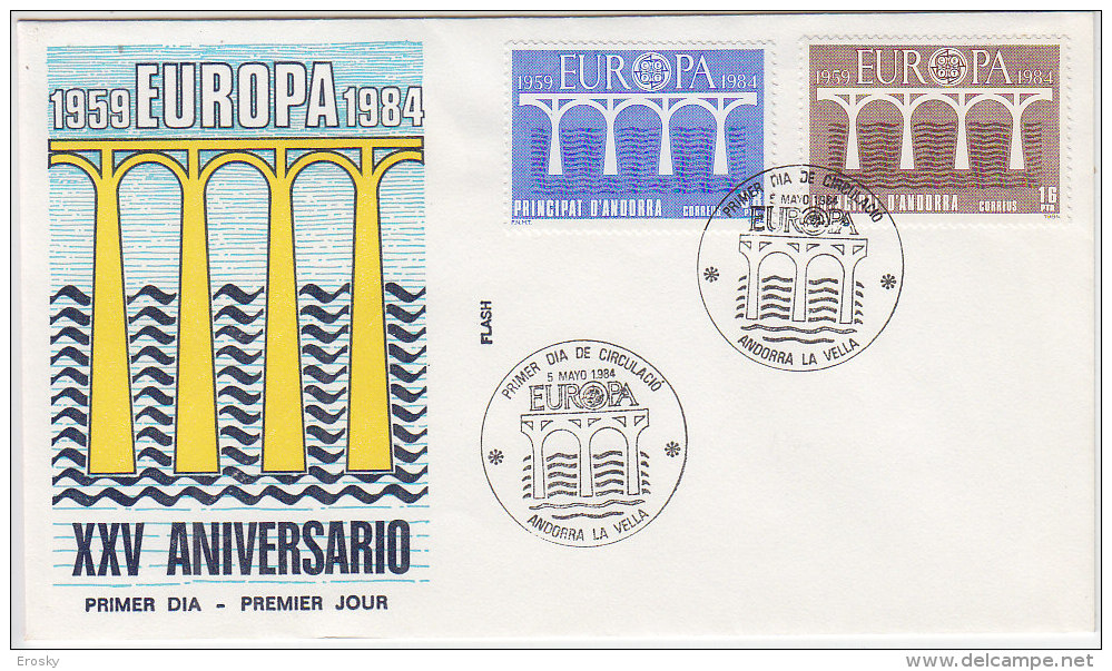 E471 - ANDORRE ESP. Yv N°167/68 FDC EUROPA CEPT - Lettres & Documents