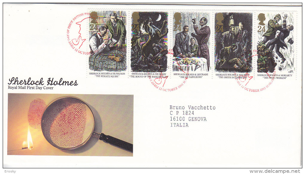 F1461 - GRANDE BRETAGNE Yv N°1698/702 FDC ( Registered Shipment Only ) - 1991-2000 Decimal Issues