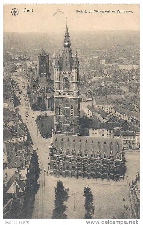 BELGIQUE - BELGÏE - GANT - GENT - Beffroi église Saint Nicolas Et Panorama - Gent