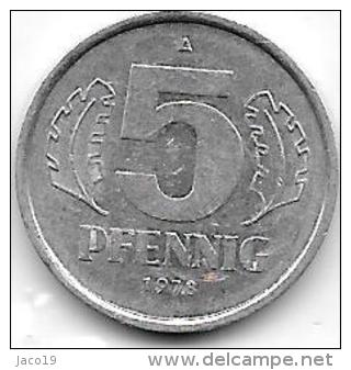 5 PFENNIG Alu RDD 1978 A CL. 11 - 5 Pfennig