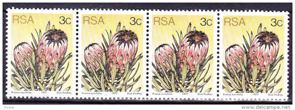 South Africa RSA - 1977 - 3rd Definitive, Third Definitive - Proteas, Protea, Flowers - Strip Of 4 - Ongebruikt