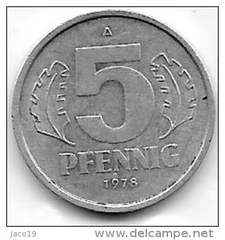 5 PFENNIG Alu RDD 1978 A CL. 14 - 5 Pfennig