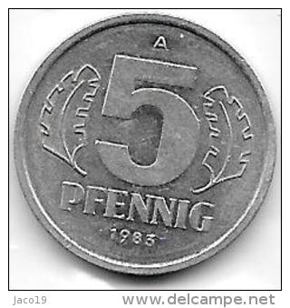 5 PFENNIG Alu RDD 1983 A CL. 17 - 5 Pfennig
