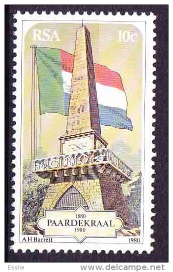South Africa - 1980 - Paardekraal Monument, Flag Of South African Republic - Single Stamp - Neufs