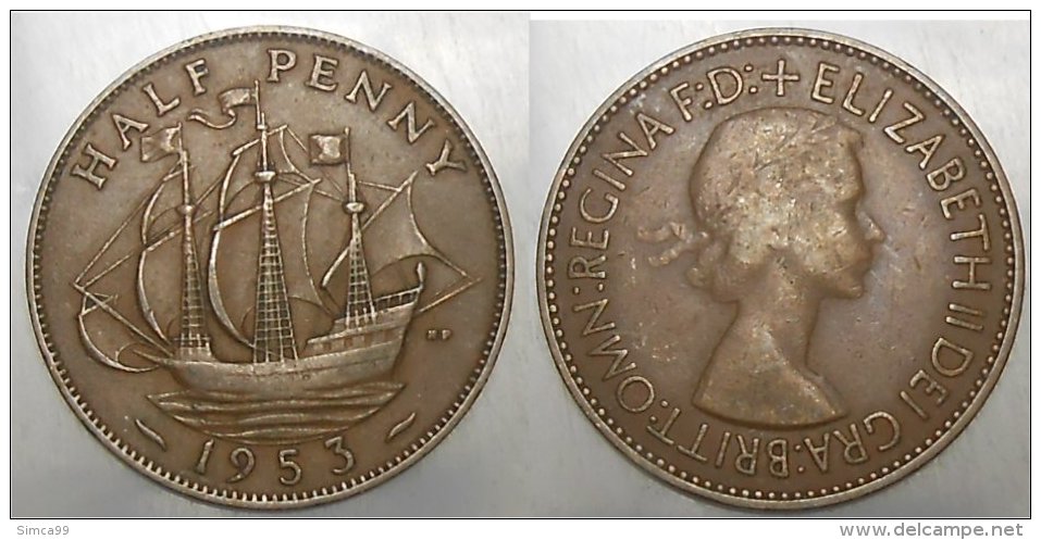 Half Penny 1953 - Zu Identifizieren