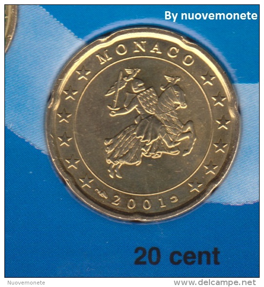MONACO 2001 20 CENT FDC - Monaco