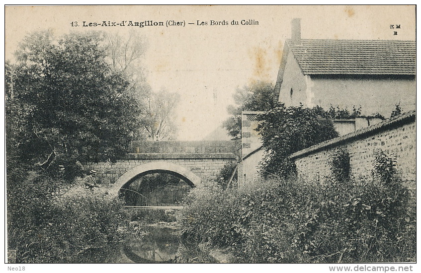 13 Les Aix D' Angillon Les Bords Du Collin  Peche A La Ligne Ecole Reussite Au Certificat Etudes Sainte Solange - Les Aix-d'Angillon