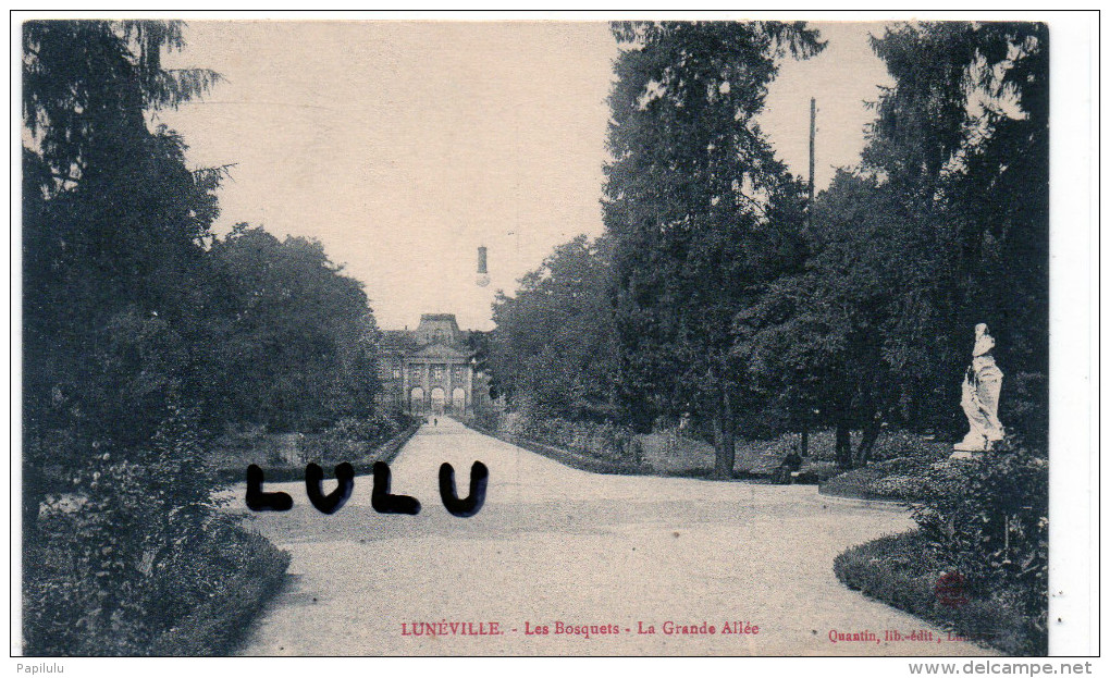 DEPT 54 : Lunéville Les Bosquets La Grande Allée - Luneville