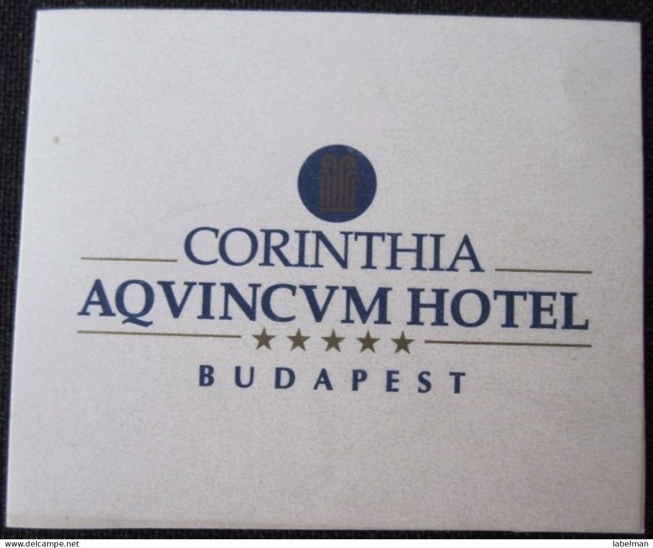 HOTEL PENSIONAT MOTEL CORINTHIA BUDAPEST MINI HUNGARIA HUNGARY HONGRIE DECAL STICKER LUGGAGE LABEL ETIQUETTE AUFKLEBER - Hotel Labels