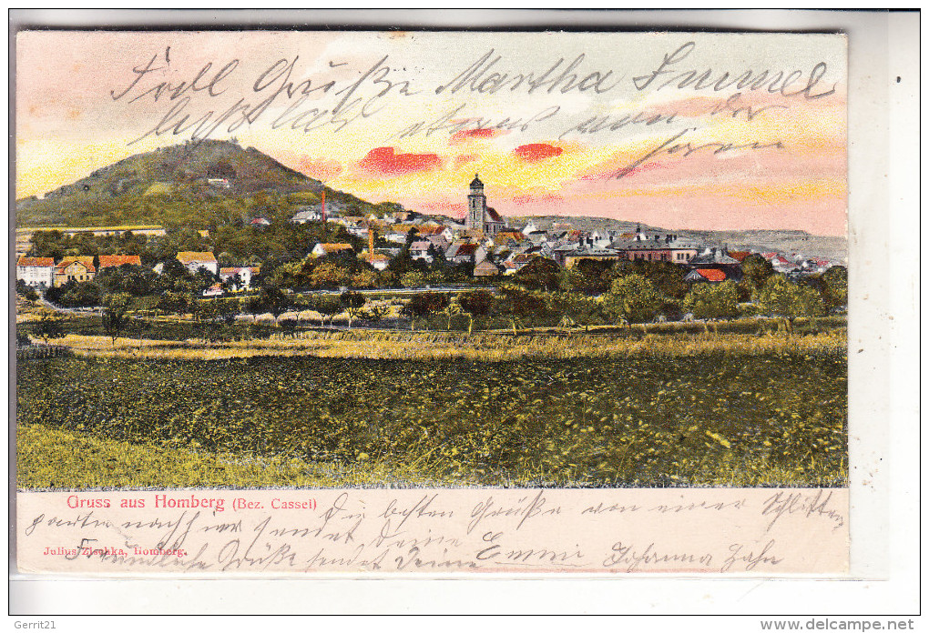 3588 HOMBERG, Panorama, 1904, Color - Homberg